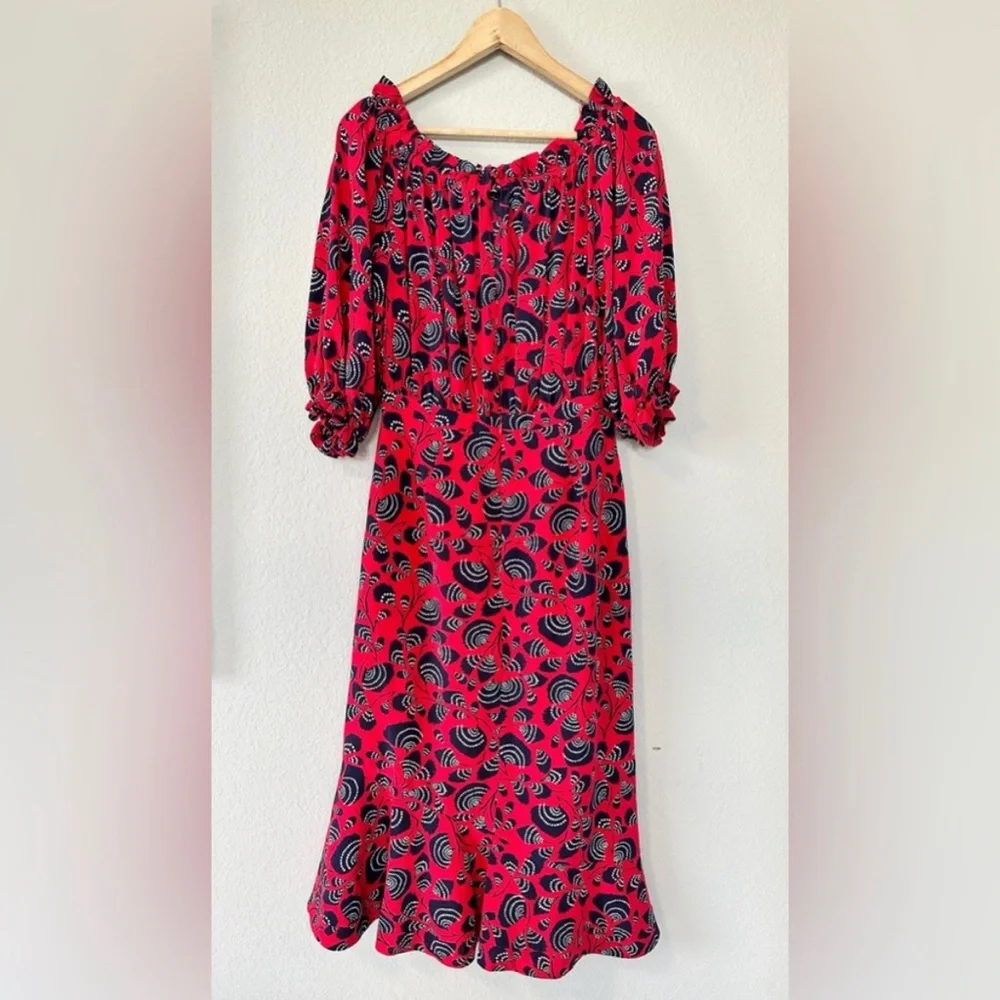SALONI Grace Silk Off the Shoulder Dress - Picture 7 of 14